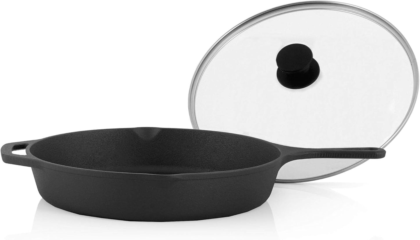 Grillpfanne mit Glasdeckel, Ø 30 cm