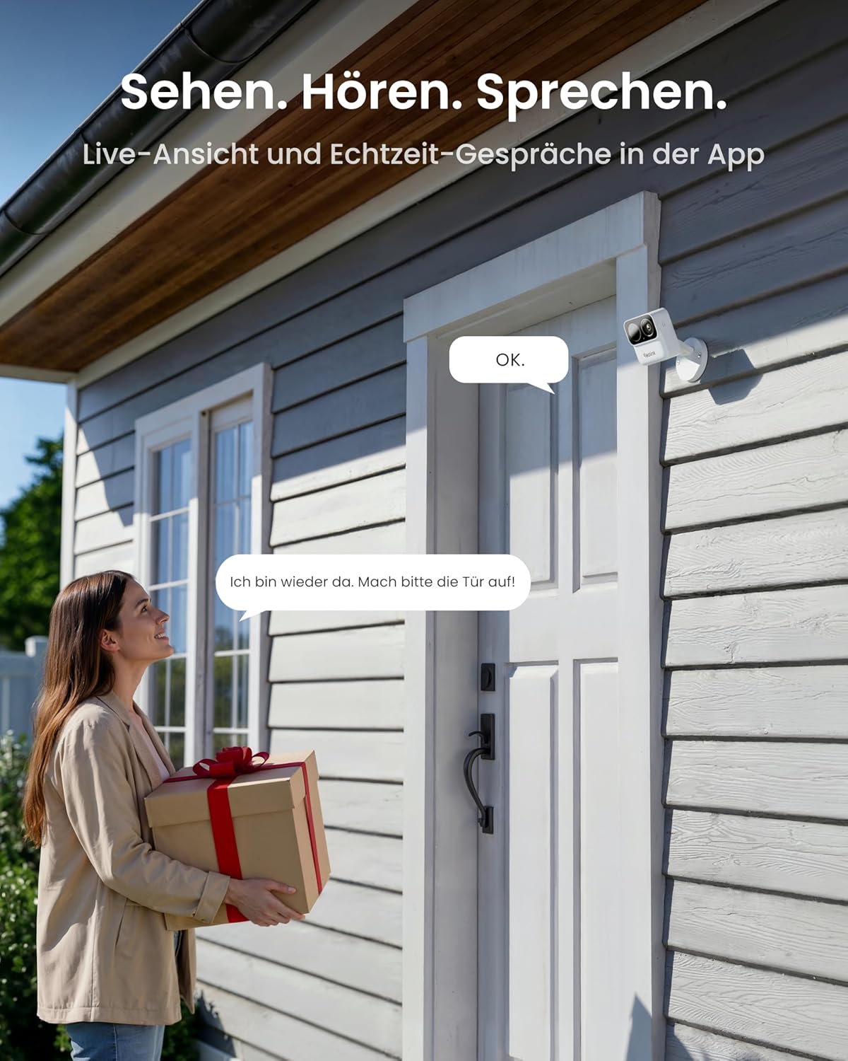Überwachungskamera mit KI-Erkennung und IR-Nachtsicht, 1 Kamera
