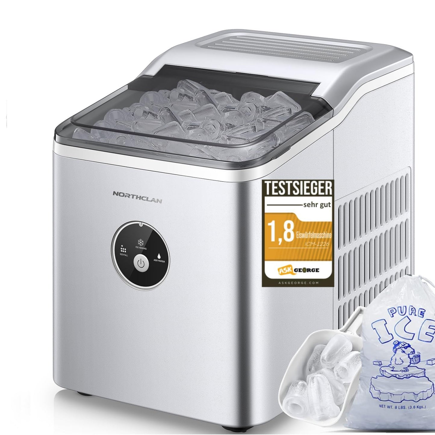Eiswürfelmaschine, Silber