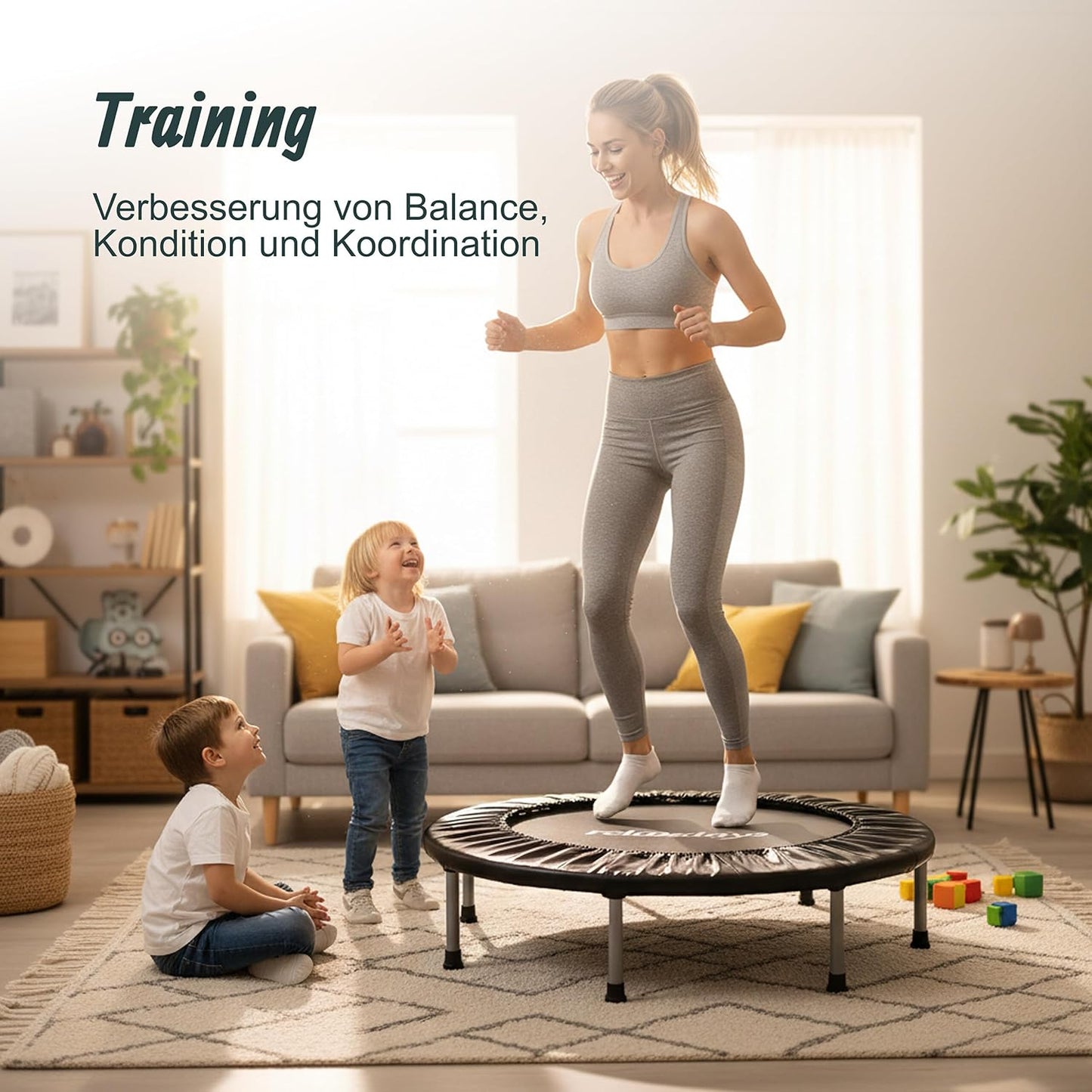 Trampolin, Blau 95 cm