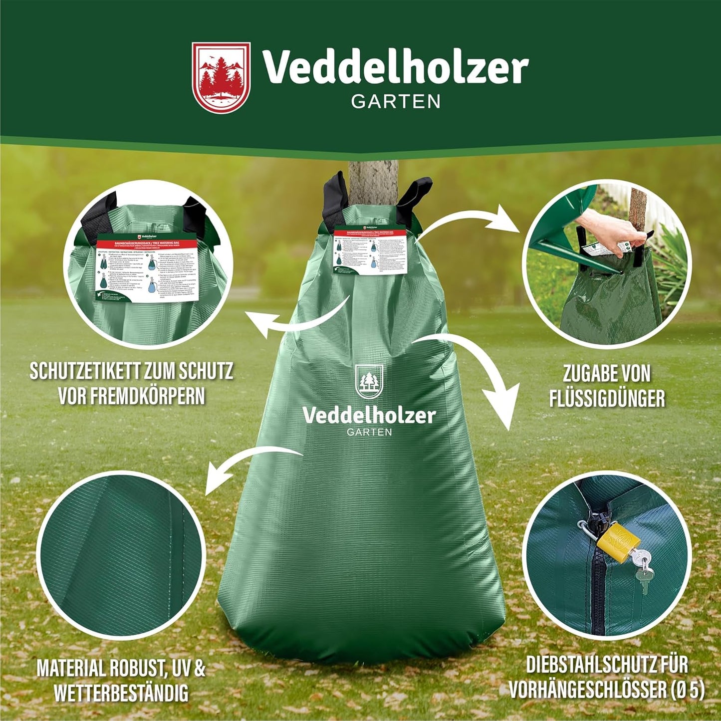 Baumbewässerungssack-Set, 2 x 75 Liter