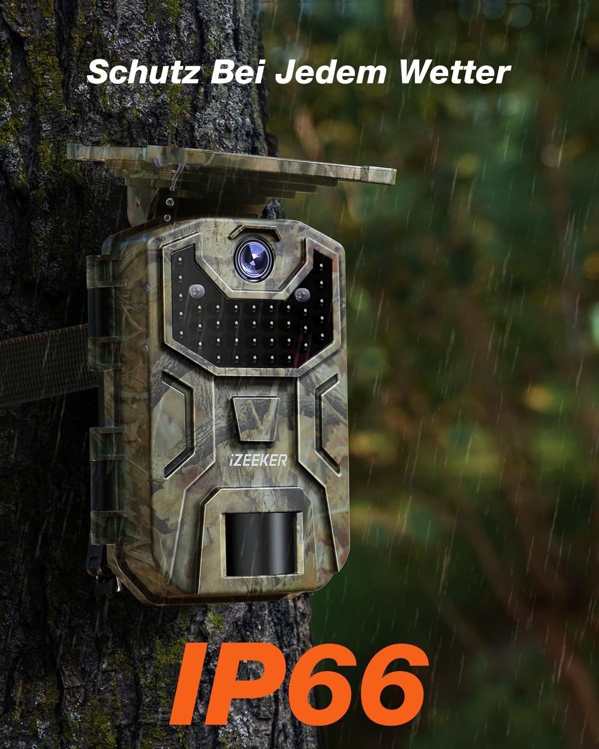 4K Wildkamera mit Nachtsicht & Bewegungsmelder, Getarnt