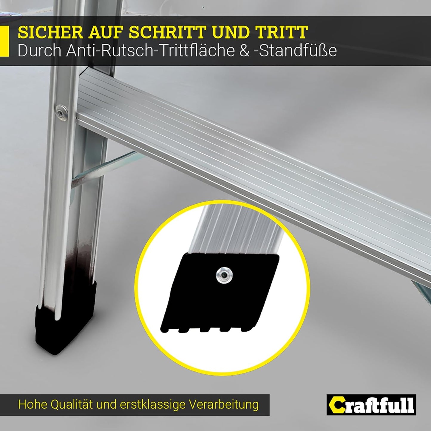 Klappbare Arbeitsplattform CF-107A, Silber/Schwarz