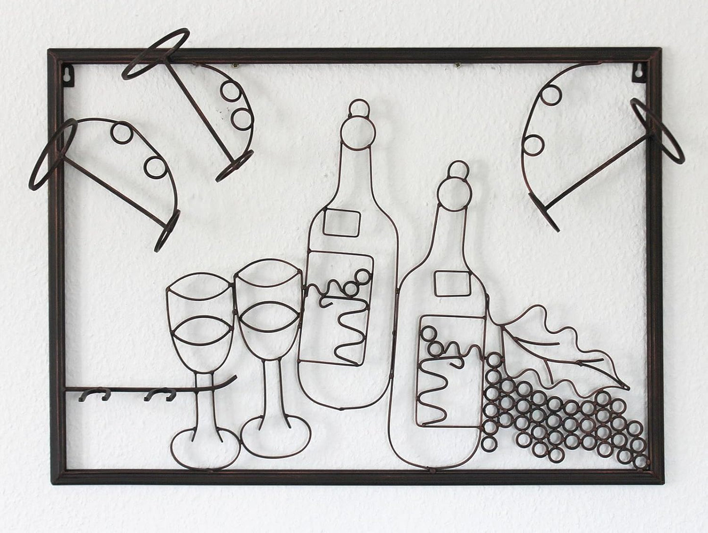 Weinregal mit Glashalter für die Wand