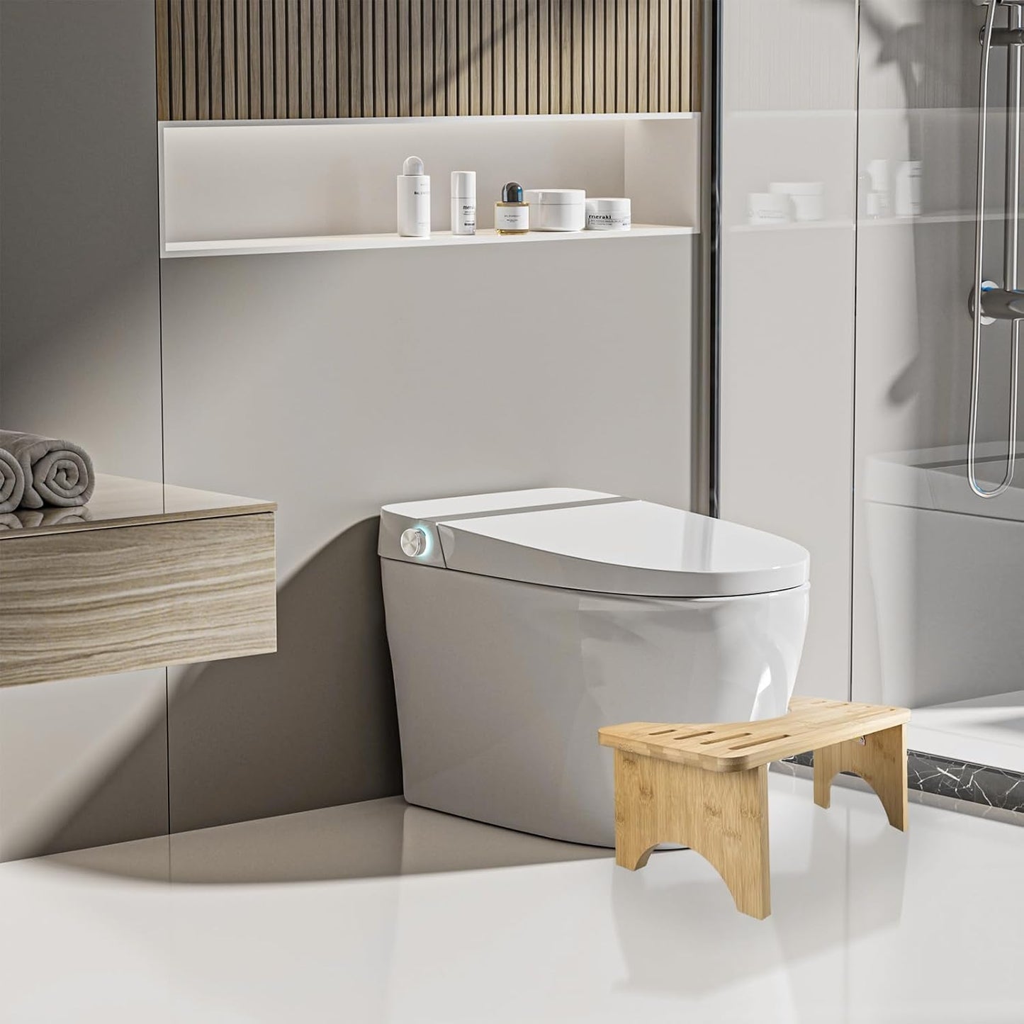 Klappbarer Toilettenhocker