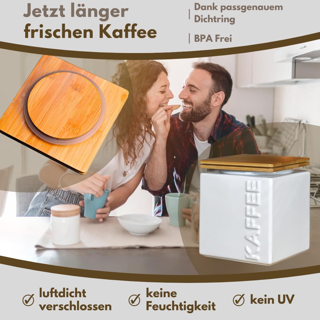 Luftdichte Kaffeedose, Kaffee Weiß