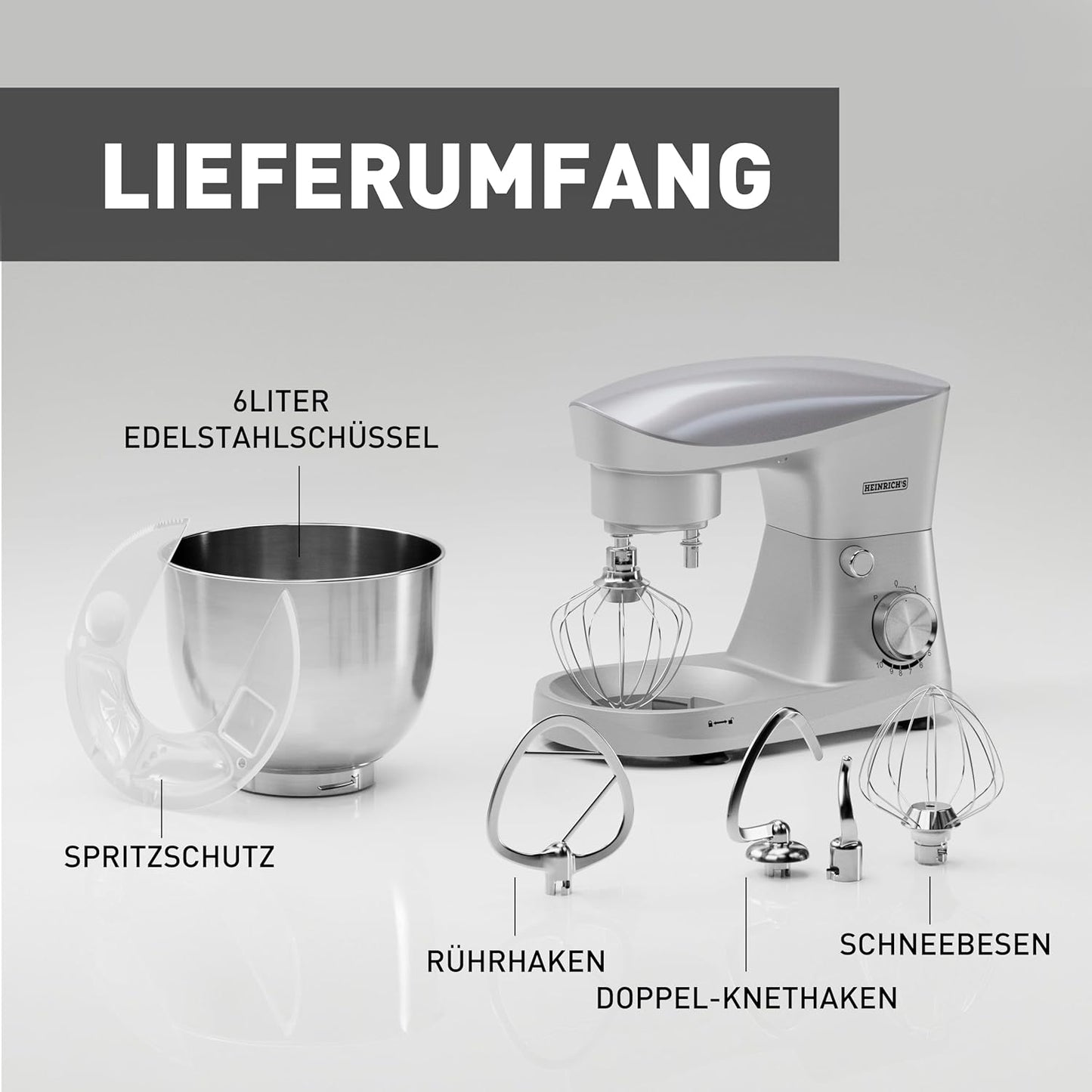 Küchenmaschine, Silber