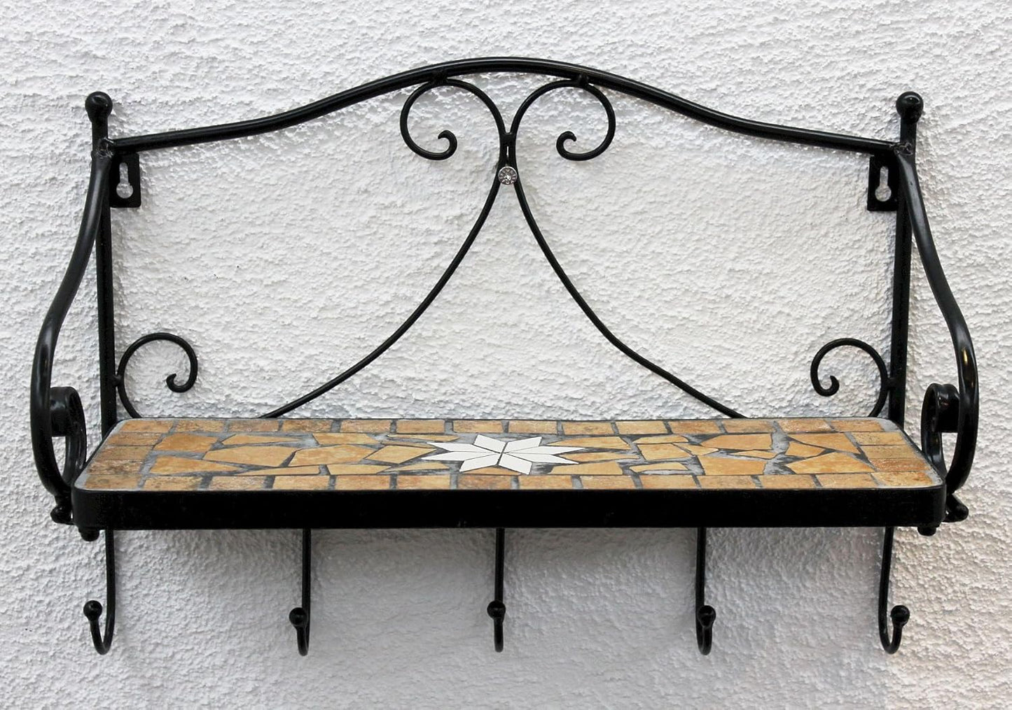 Wandregal Merano Mosaik mit Haken