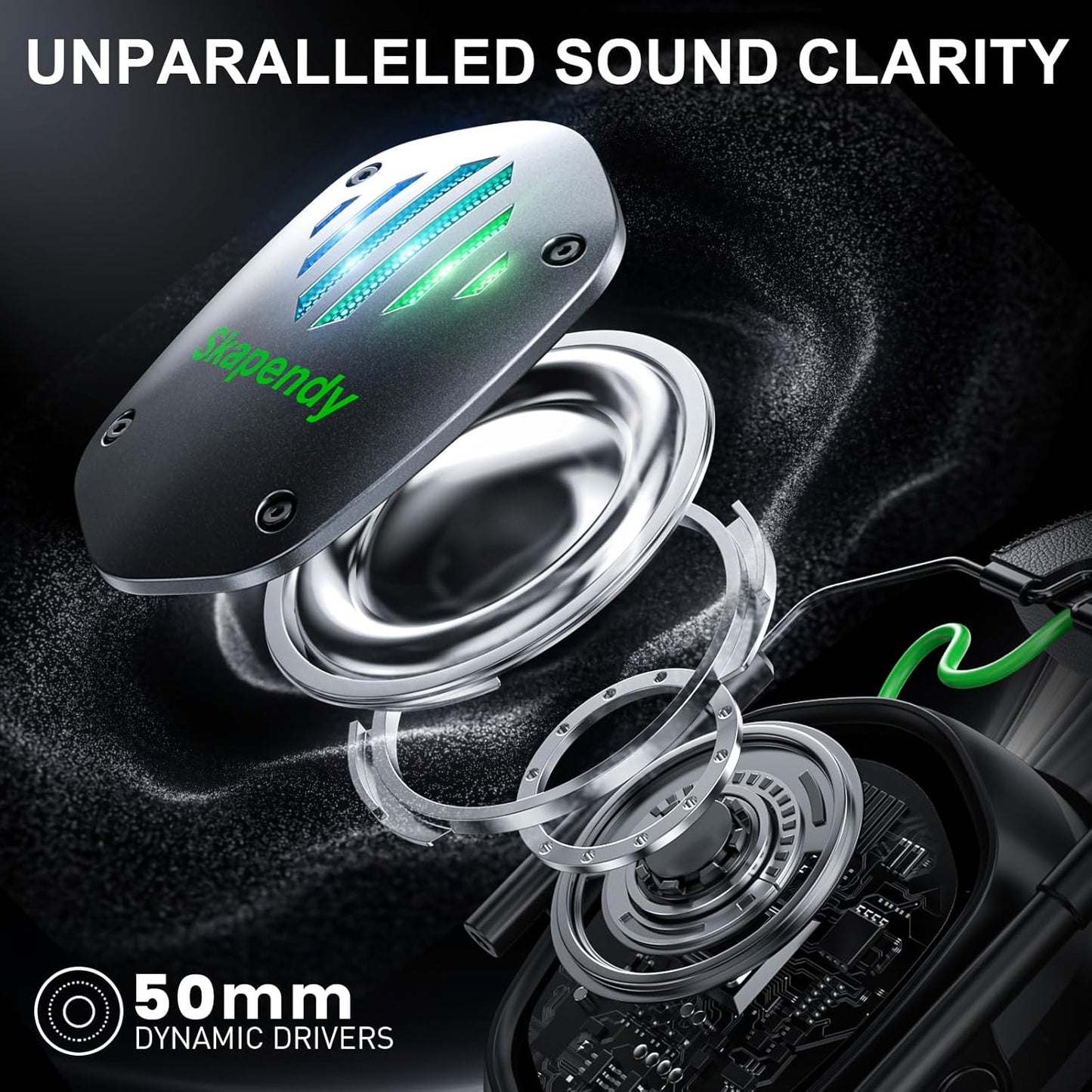 Gaming Headset mit 3D Surround Sound, Limettengrün