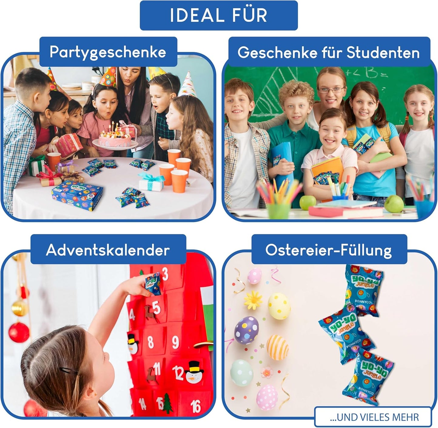 16-teiliges JoJo-Set mit Dschungel-Motiven, Dschungel 16 Stück