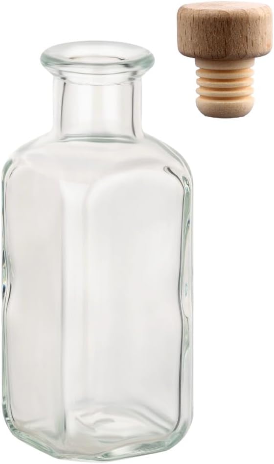 12er-Set Glasflaschen mit Korken, Hgkbraun 12 Stück