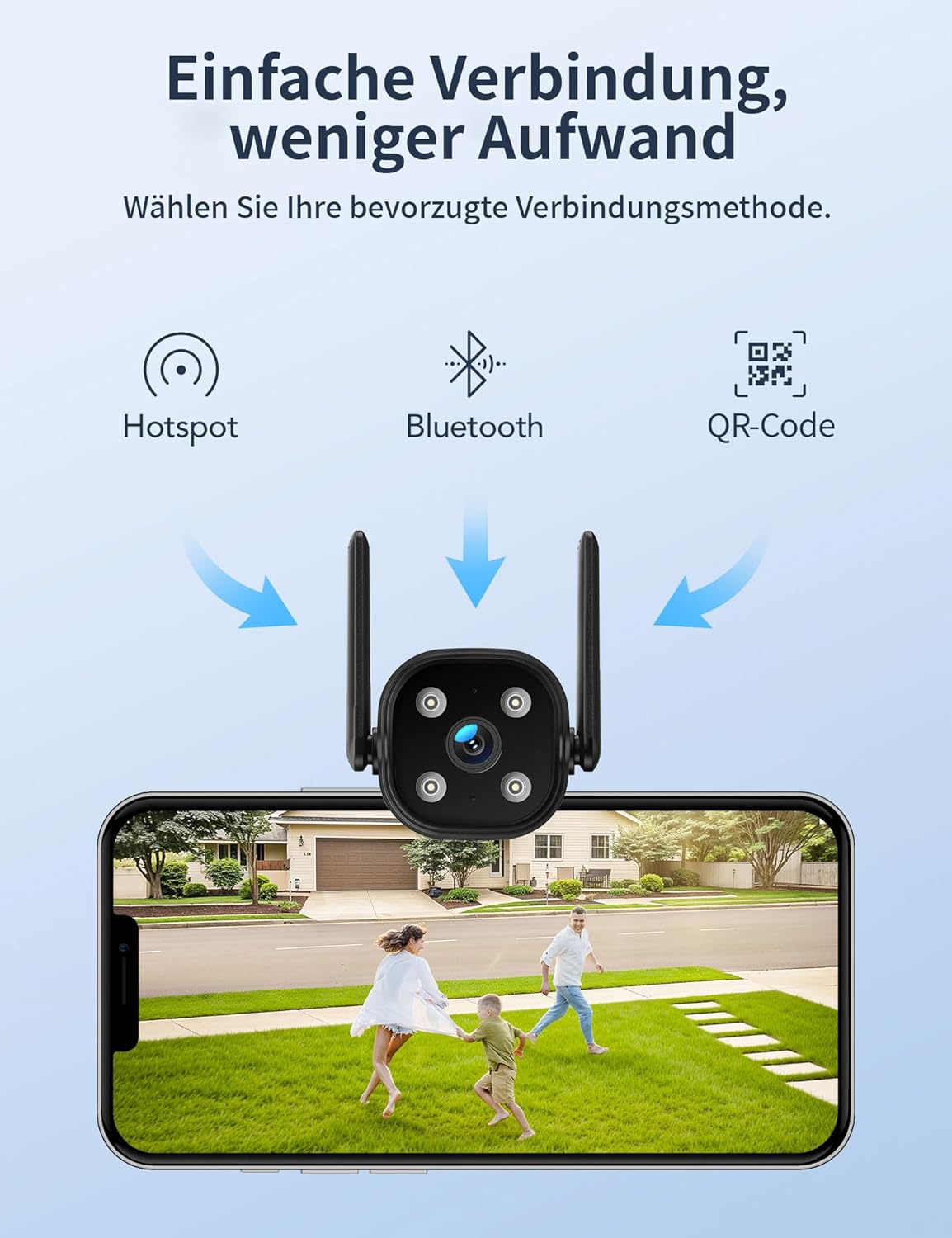 2K Überwachungskamera Outdoor mit Nachtsicht