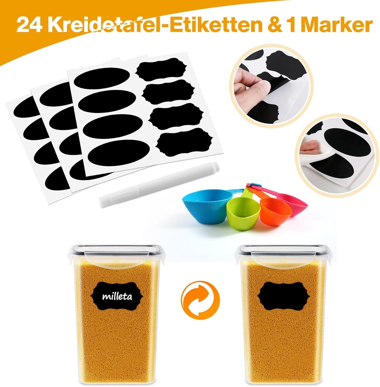24er-Set Vorratsdosen, YH1310-24PCS