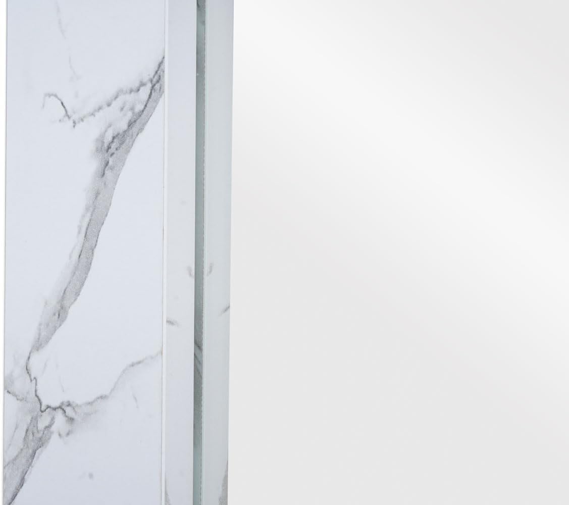 Badspiegel, Marmor-optik Weiss