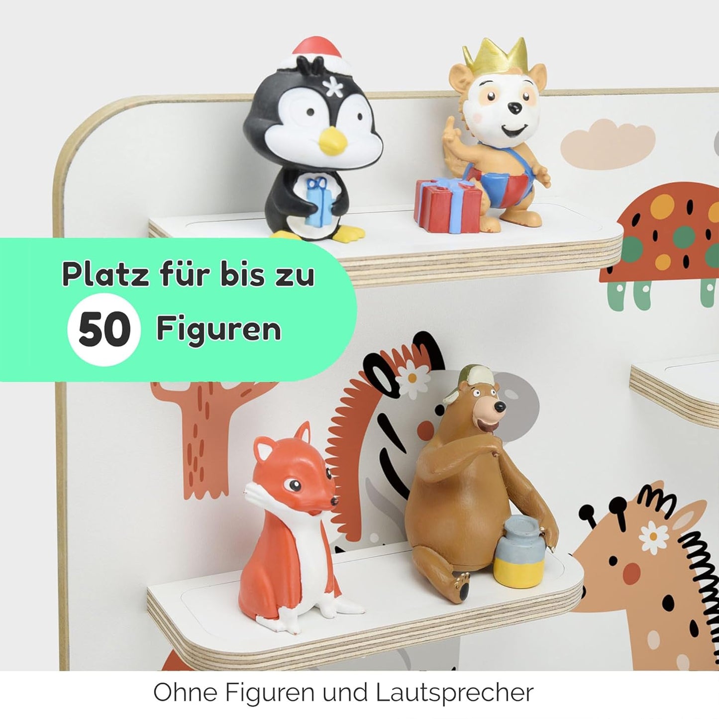 Regal für Tonies & Toniebox mit Magnetfunktion, Gross Safari