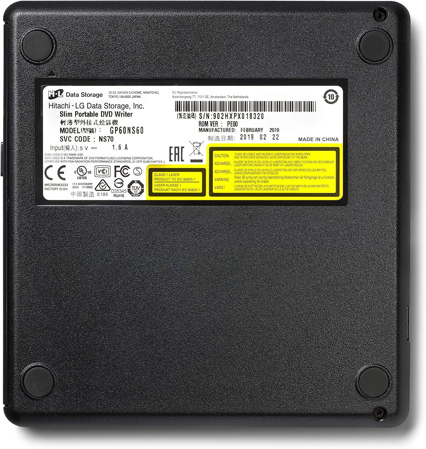GP60NS60 SLIM, externer DVD-Brenner