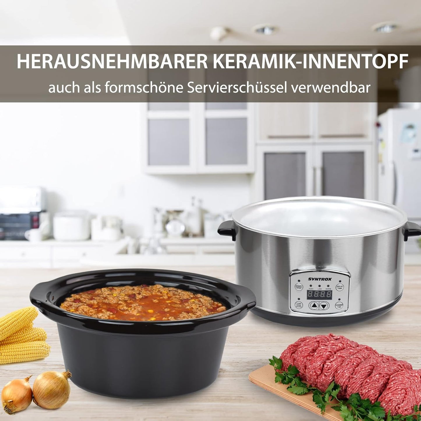 Slow Cooker mit Warmhaltefunktion