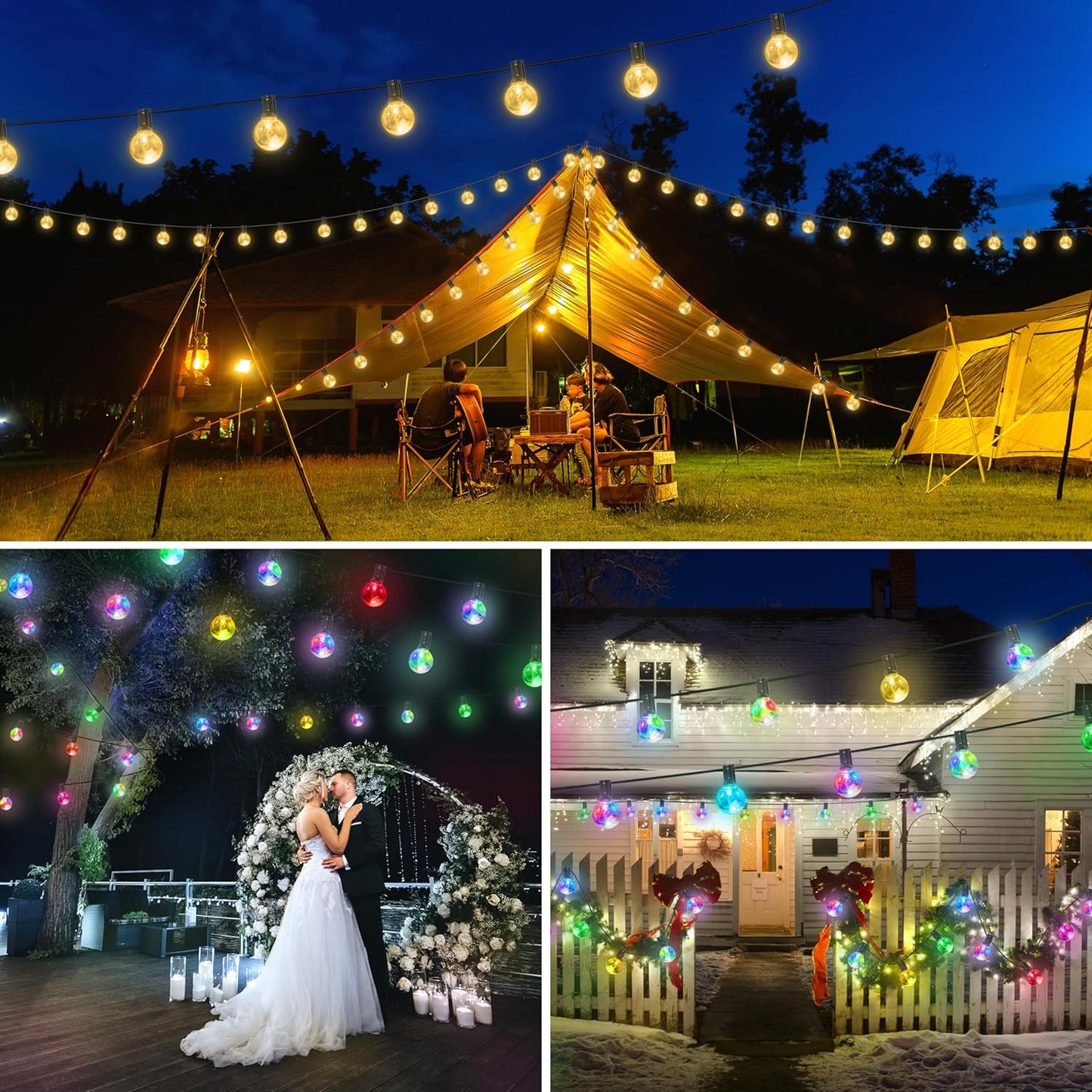 Glühbirnen-Lichterkette, 9m 30led 16 Farbe