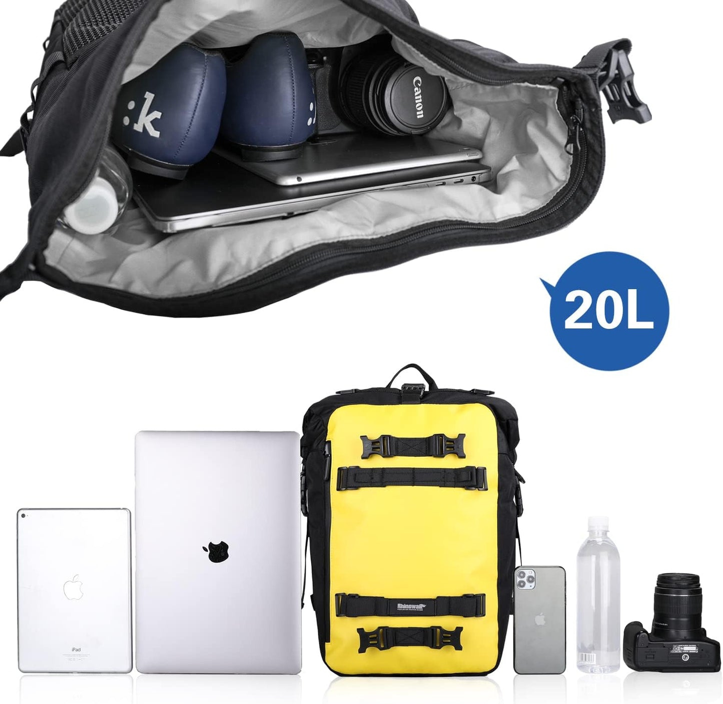 Multifunktionale Motorradtasche 20L, Gelb-20l