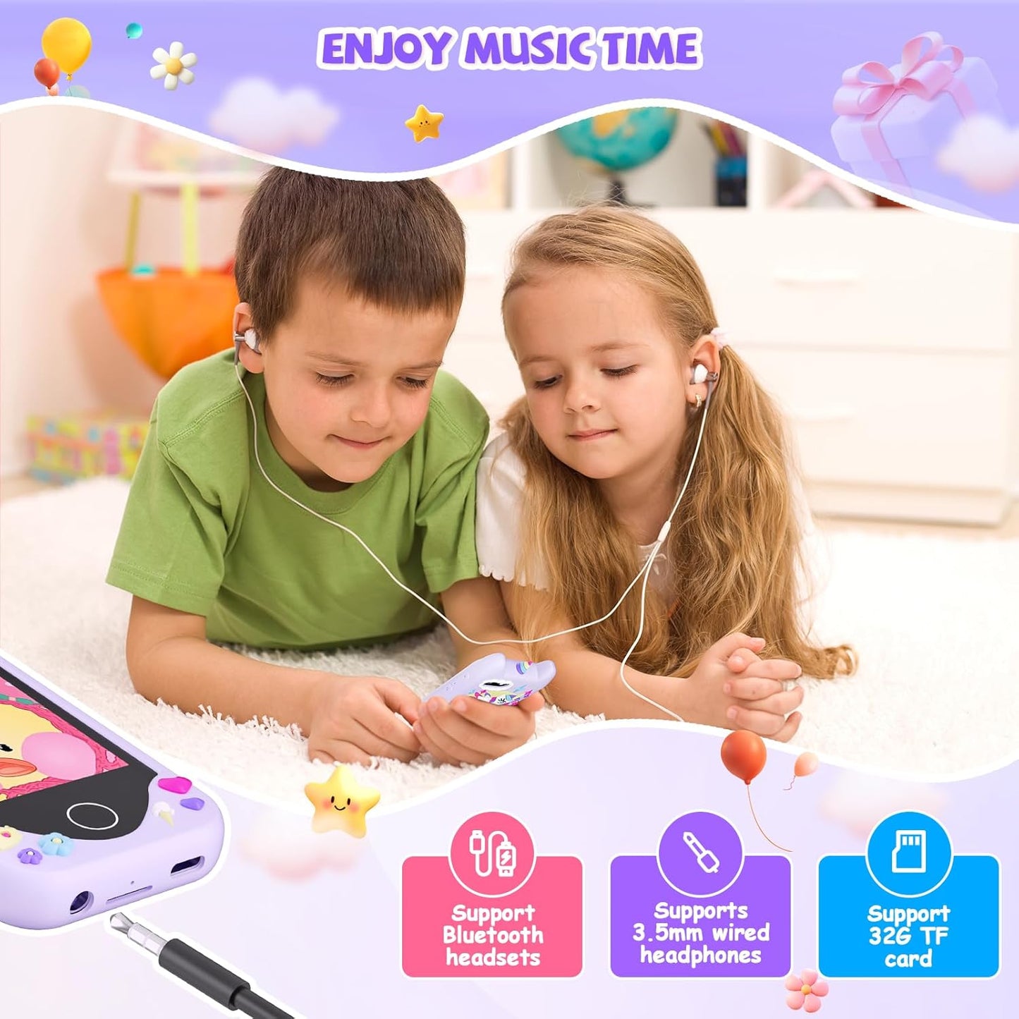 Kinder Smartphone ab 3 Jahren, Lila