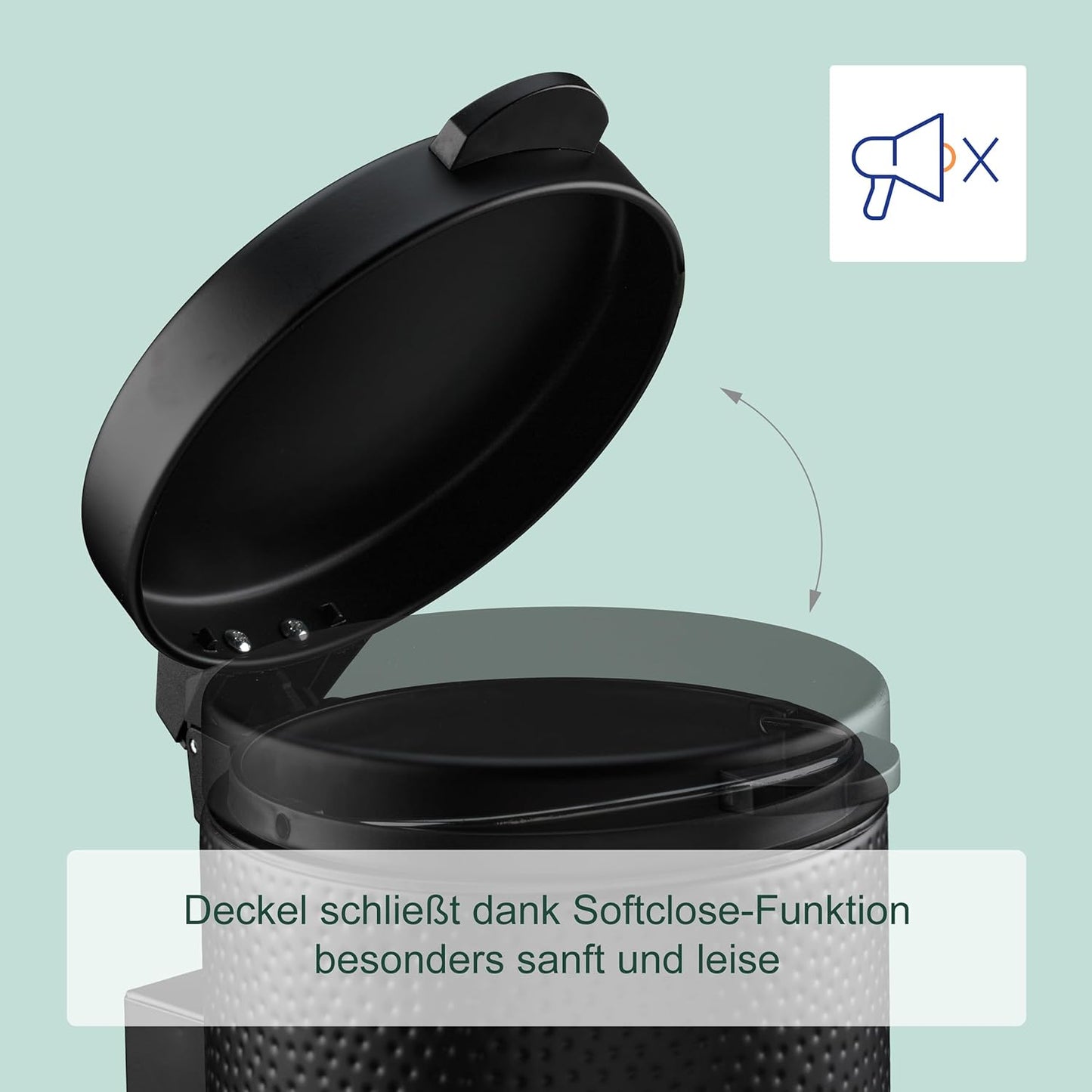 Kosmetikeimer, schwarz