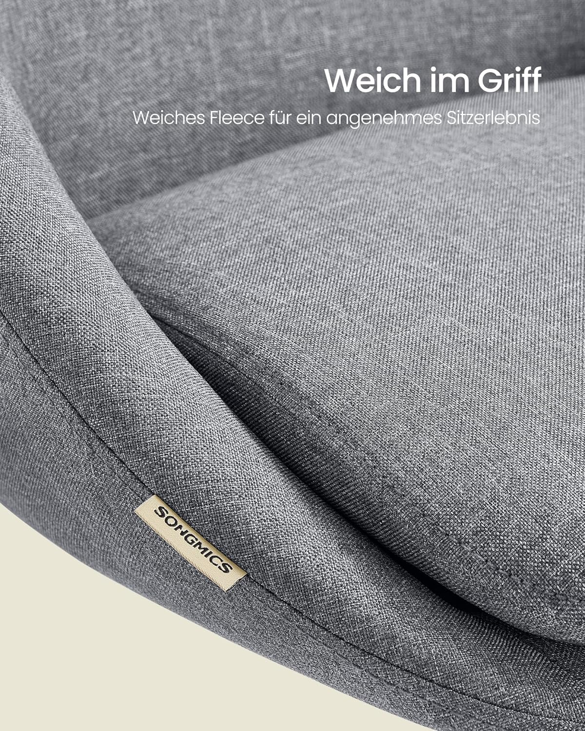 Homeoffice-Schreibtischstuhl, Schiefergrau Baumwollmischung