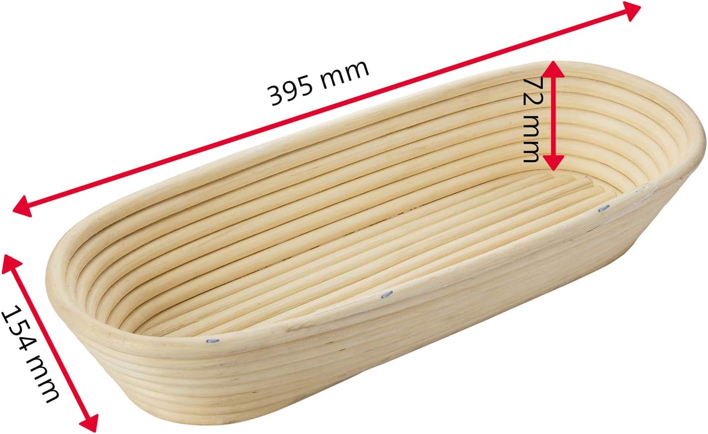 Gärkörbchen, Oval, Ca. 39,5 Cm Länge: 39,5 cm