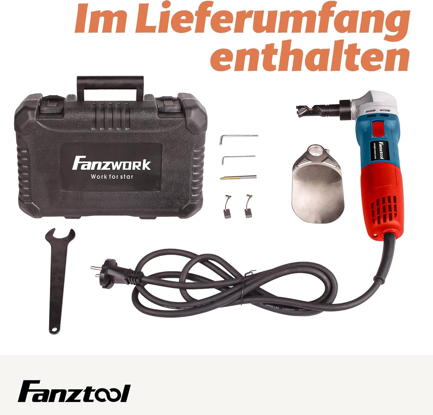 Blechknabber, mit Koffer und 2 x Stempel
