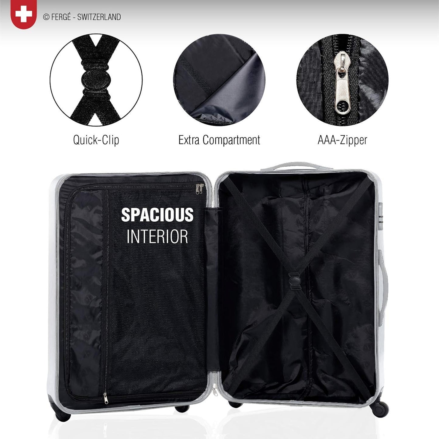 3er Kofferset, Sky-blue