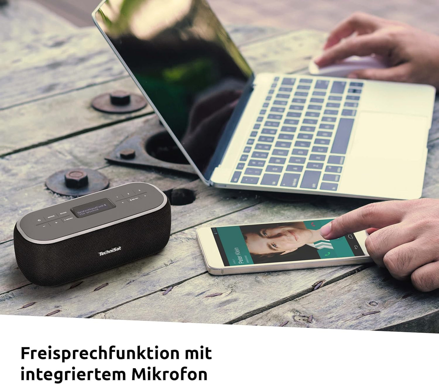 VIOLA BT 1 - Tragbarer Bluetooth-Lautsprecher mit DAB+, schwarz|DAB+, Bluetooth
