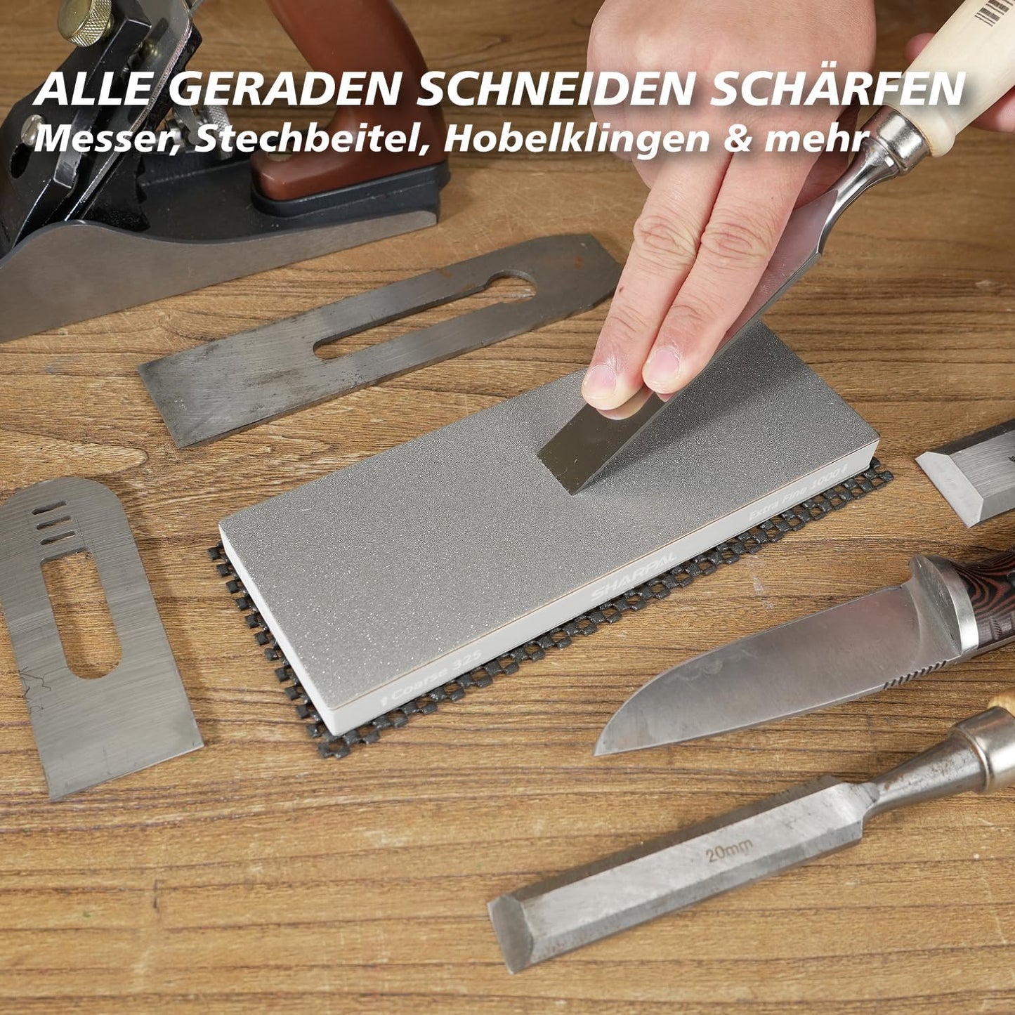 Diamant-Schleifstein Doppelseitig, 325 & 1000 Körnung