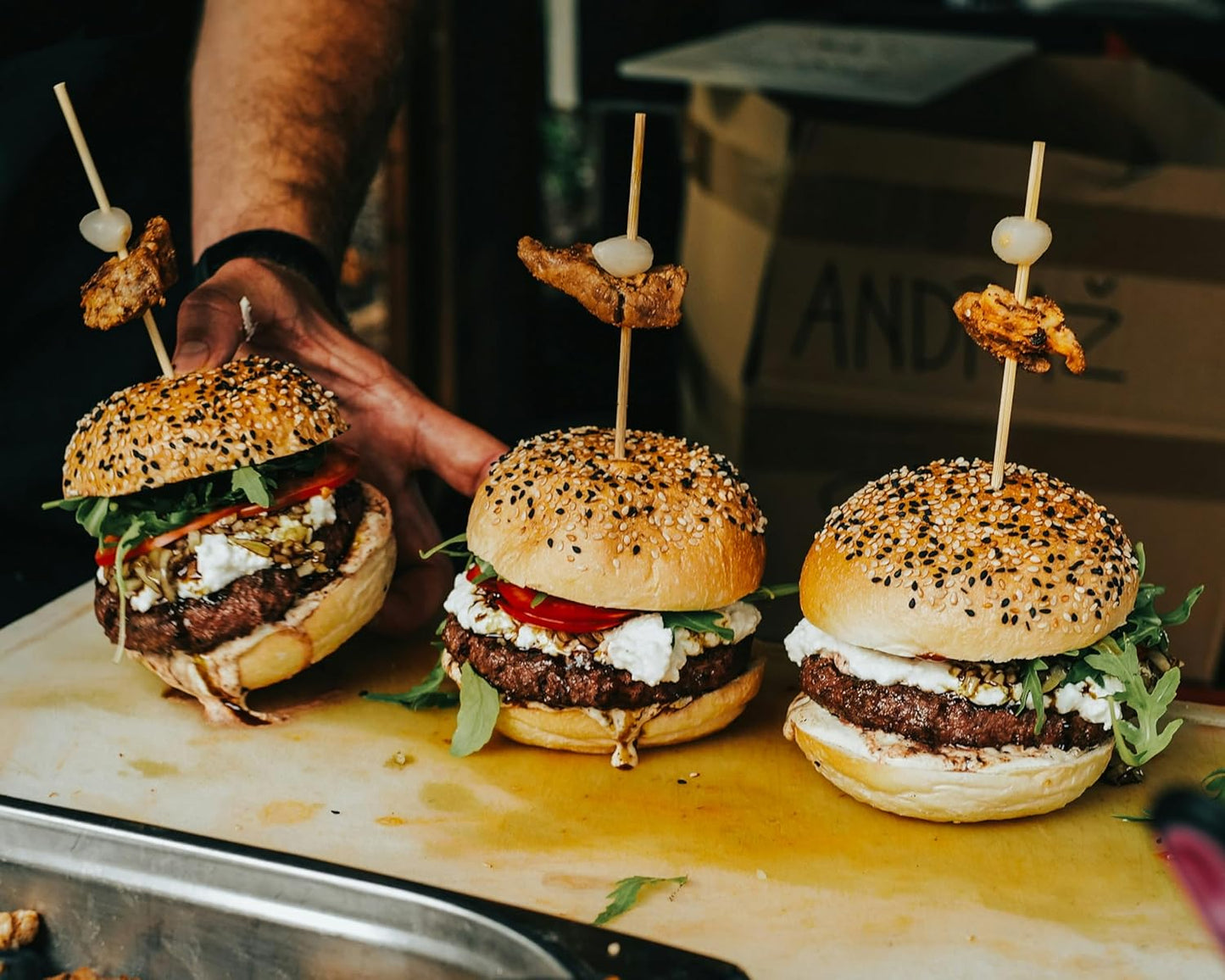 Burger-Grillset, Burger-Set Holz (9-TLG. ) BURGER-SETS