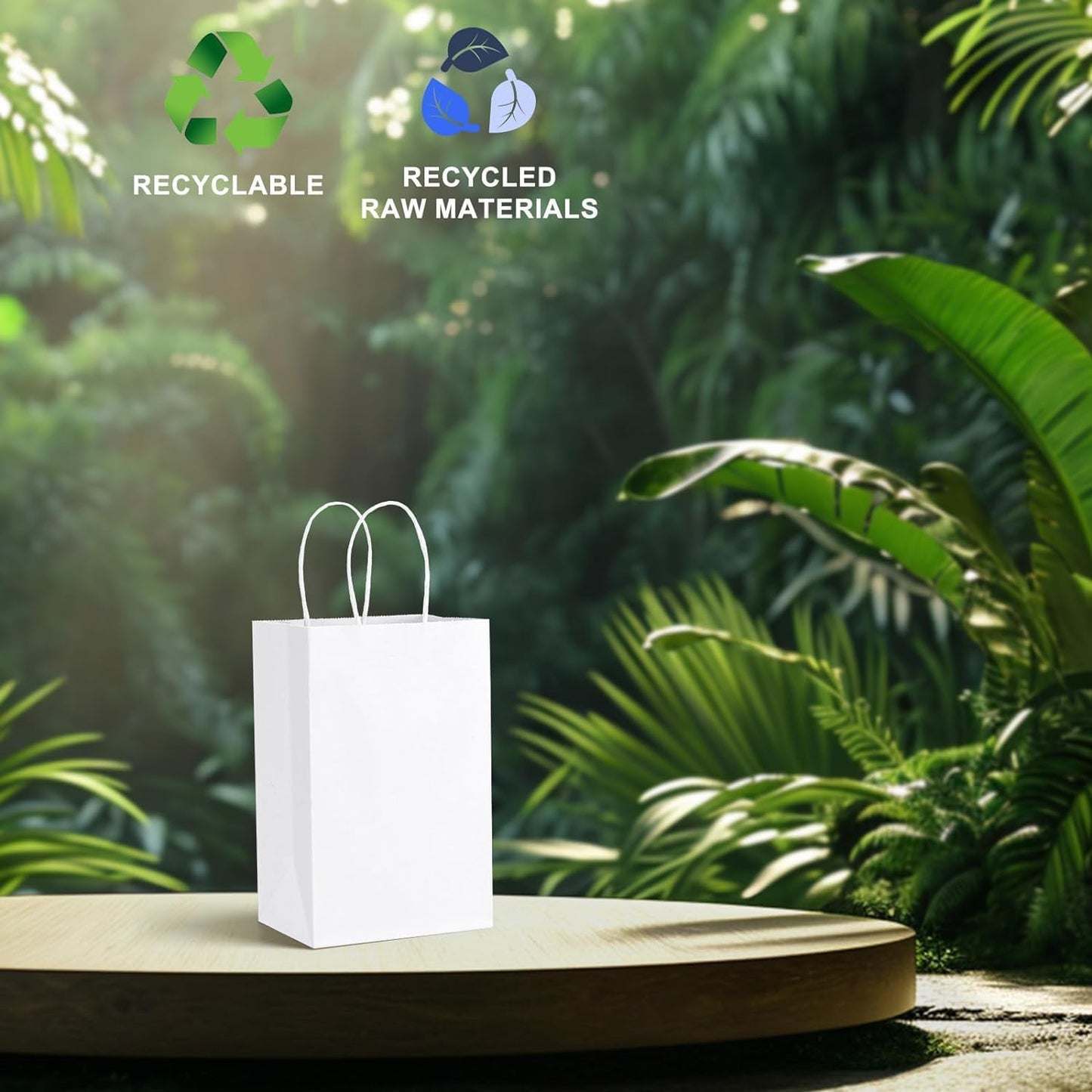 100 Stück Papiertüten, Weiss 100 Stück (1er Pack)