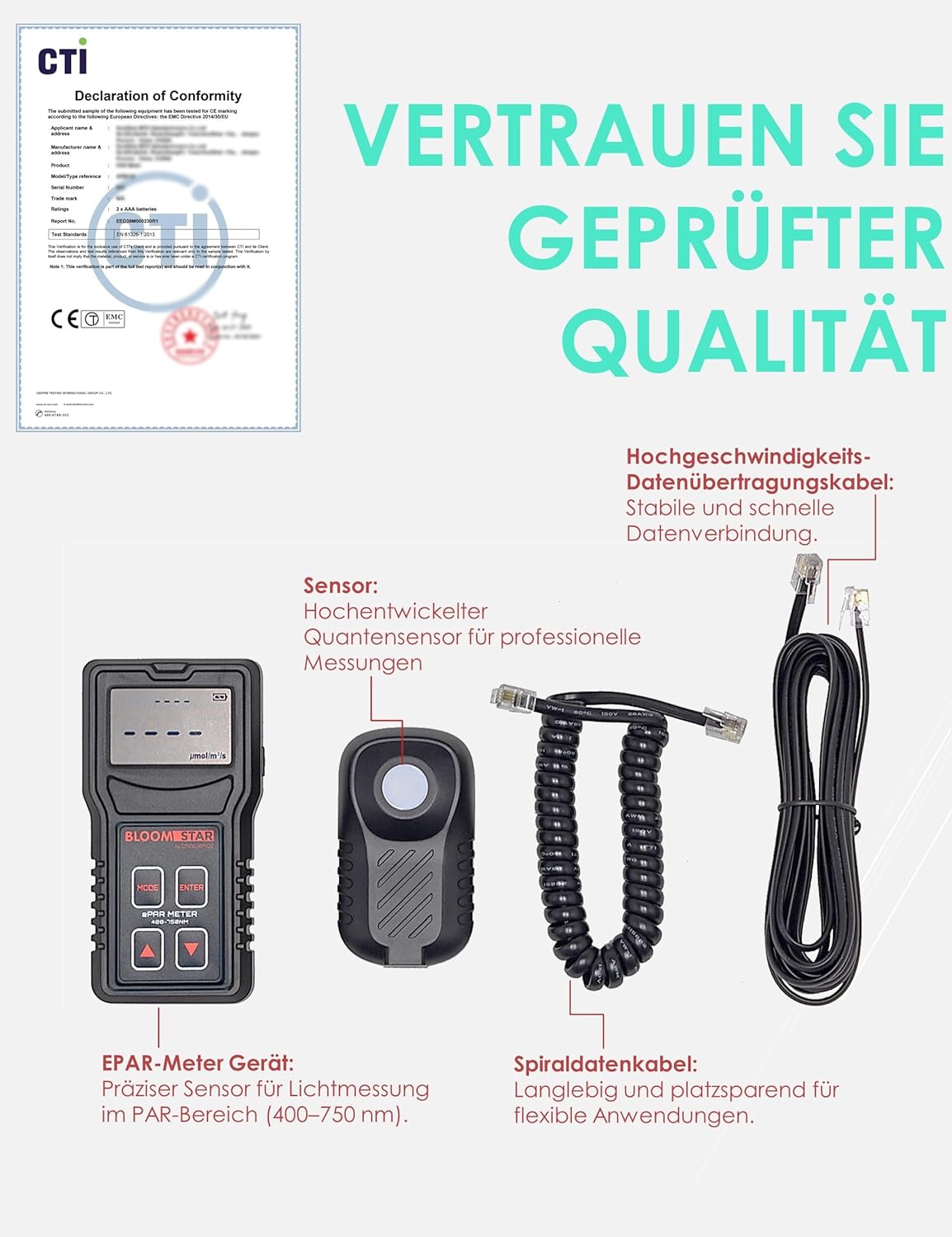 ePAR-Meter Quantum-Sensor für Pflanzenwachstum
