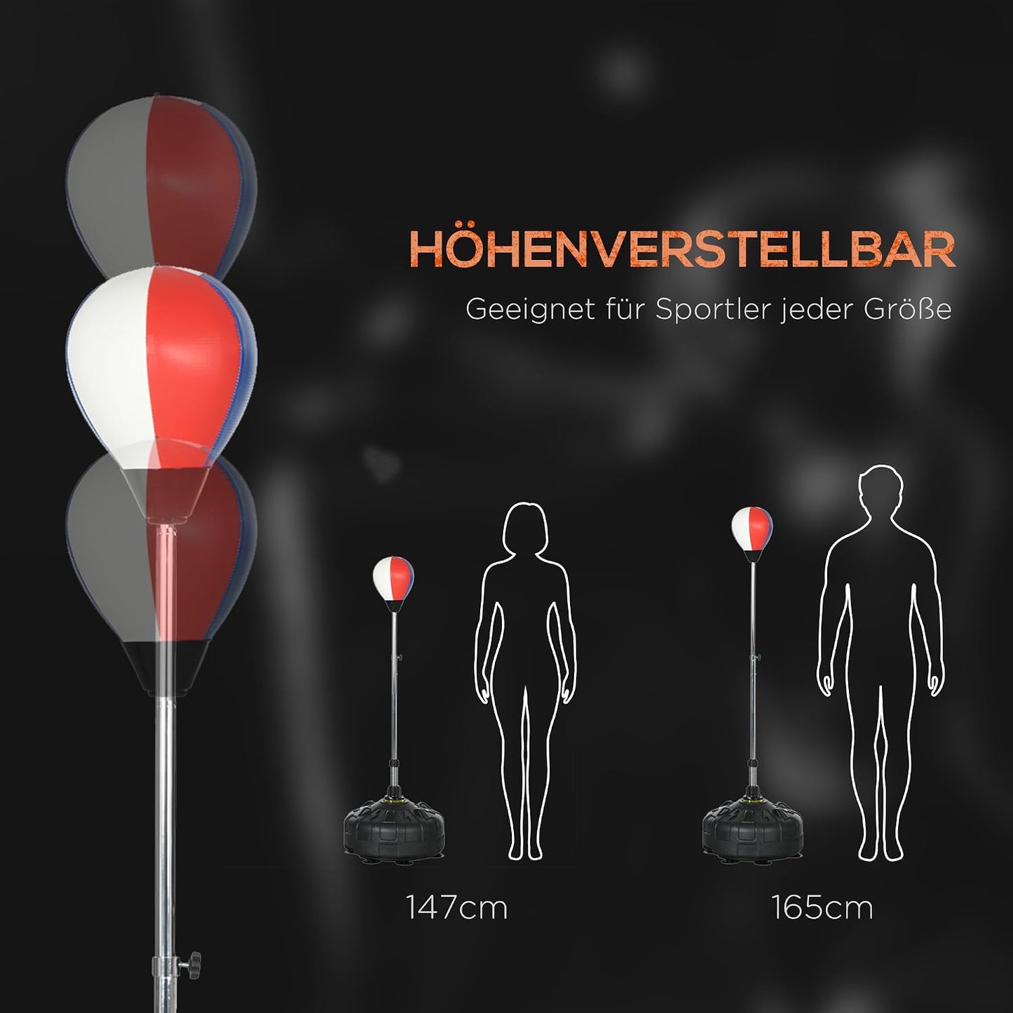 Punchingball mit befüllbarer Basis und aufpusstbarer Schlagbirne