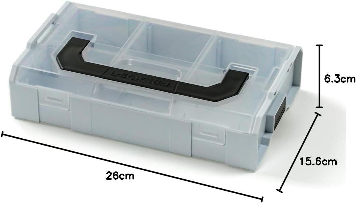 Mini-Werkzeugkoffer-Set, 6 Grau + Transparent