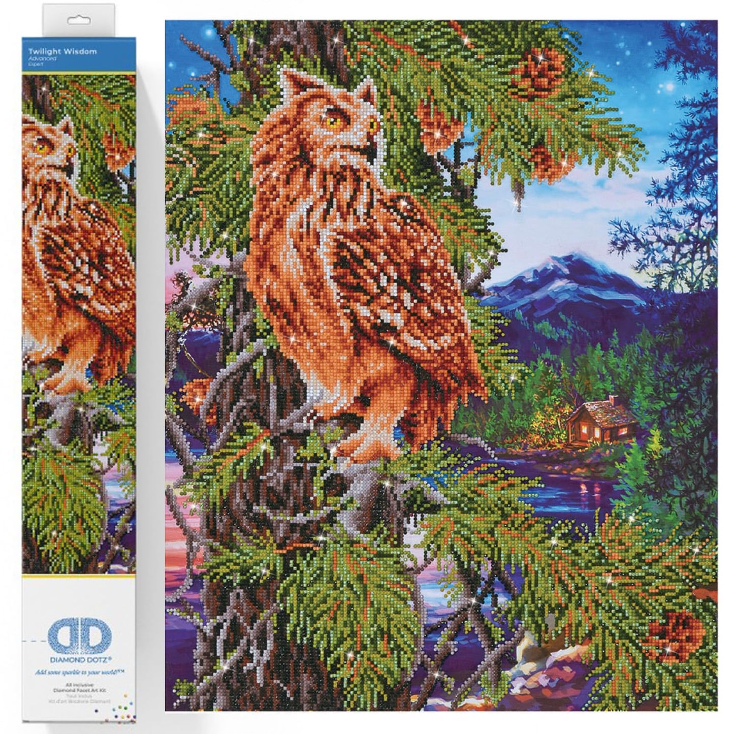Diamond Painting Eule, Twilight Wisdom