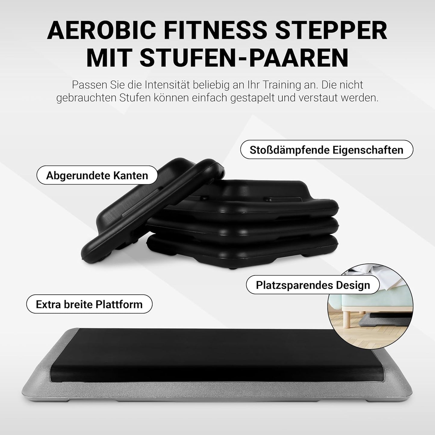 Steppbrett, 3-fach höhenverstellbar