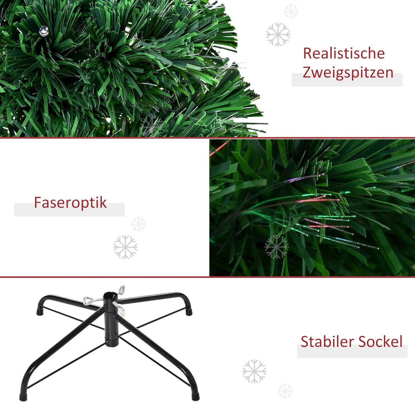 Künstlicher Weihnachtsbaum mit LED-Beleuchtung, Grün 150 cm
