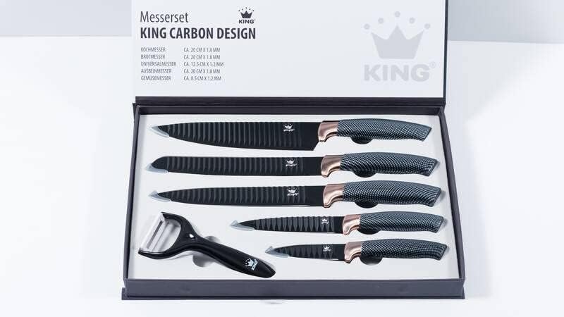 5-teiliges Küchenmesserset mit Sparschäler