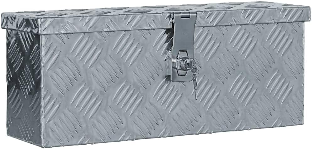 Aluminiumkiste (48.5 x 14 x 20 cm), 48.5 x 14 x 20 cm Silber