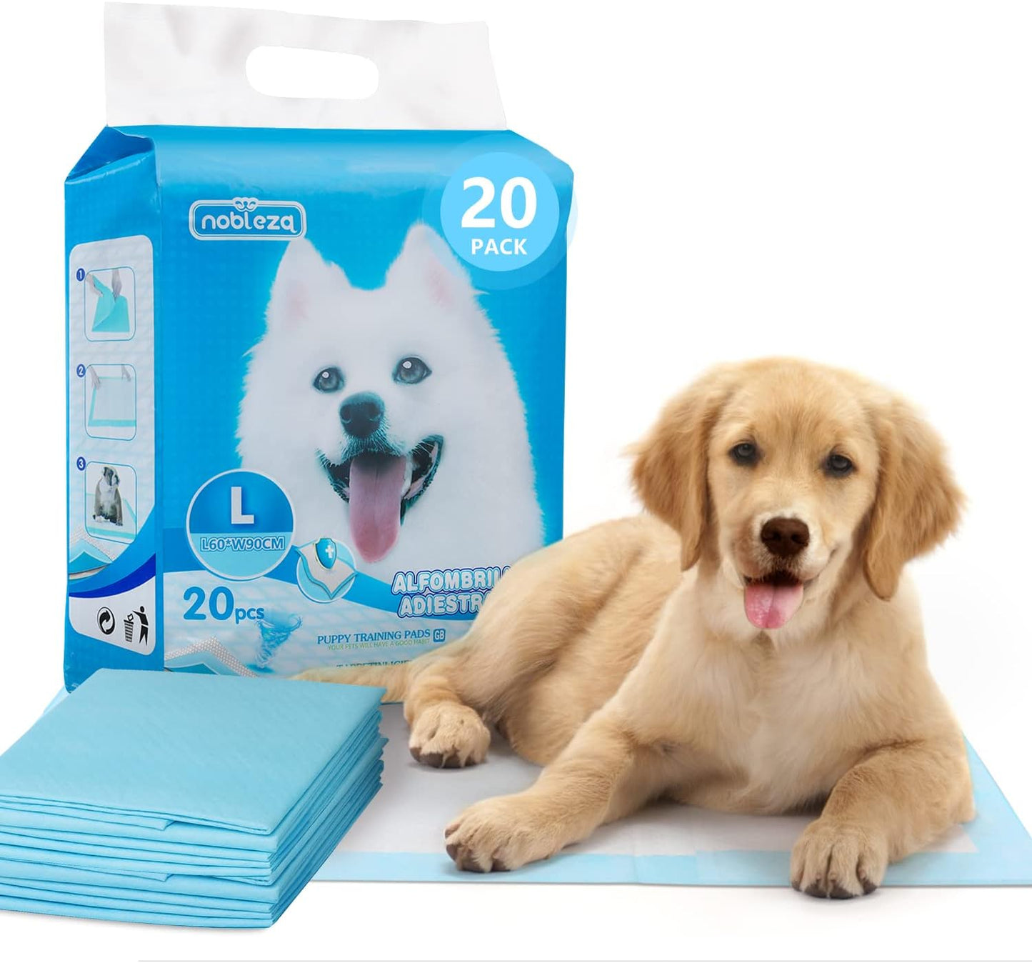 Ultra-saugfähige Hunde-Trainingsunterlagen, 50 Stk., 50 Stück 60 cm x 90 cm