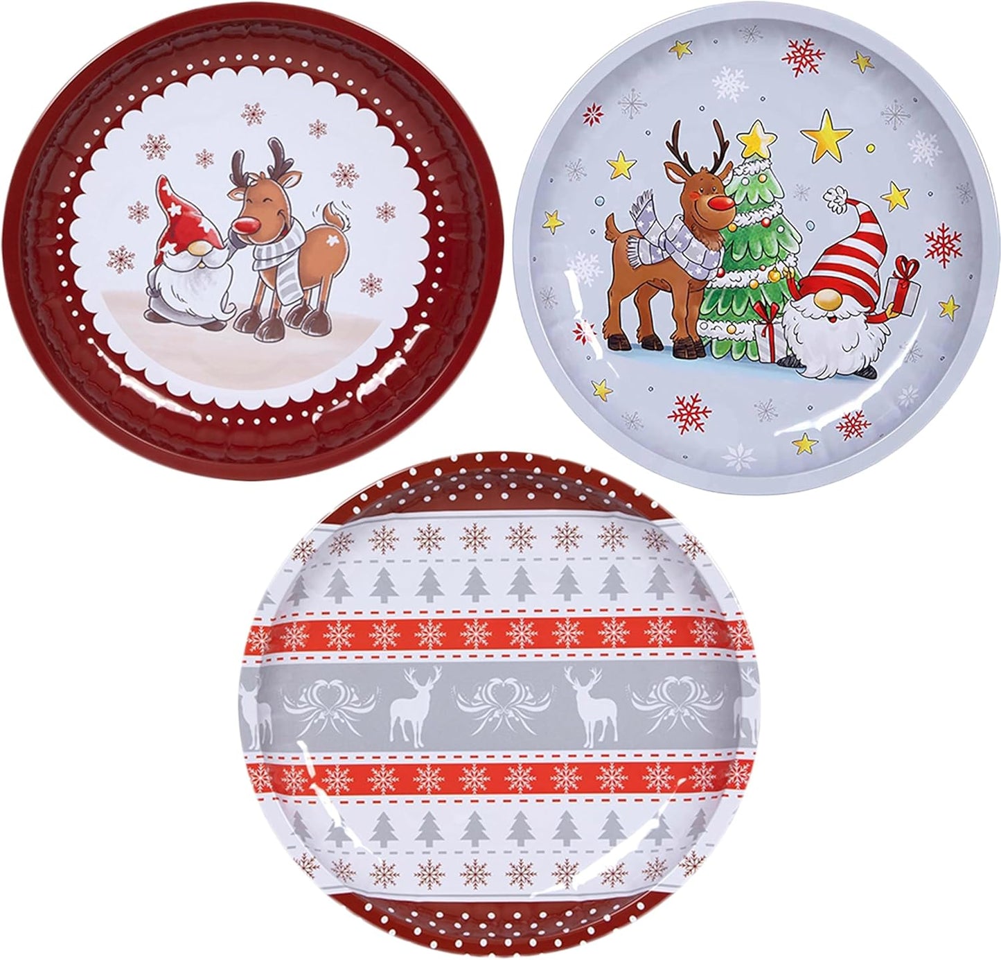 3er-Set Christmas Gebäckteller, 3er Set Gebäckteller Christmas