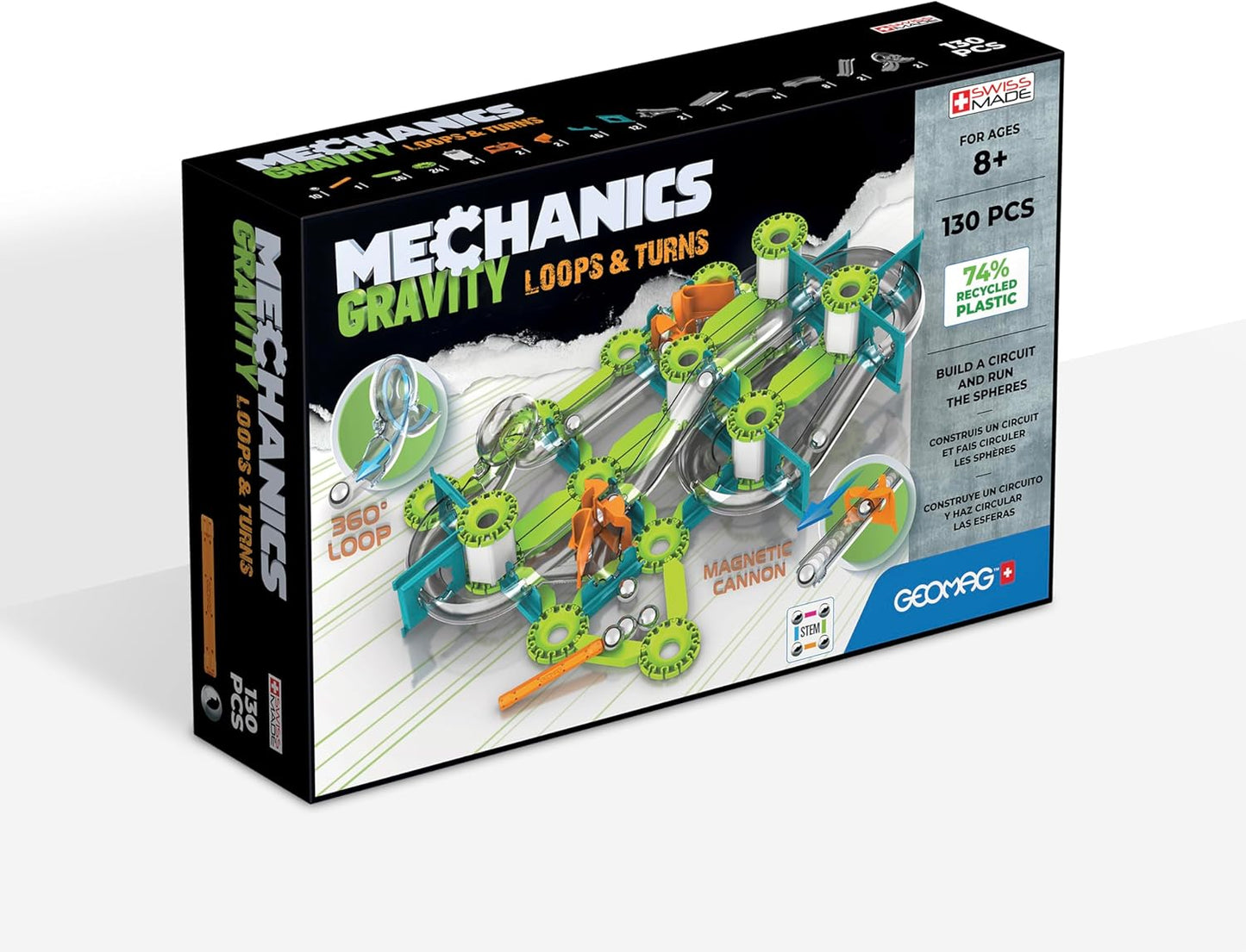 Mechanics Gravity Loops & Turns, 130 Stück Green