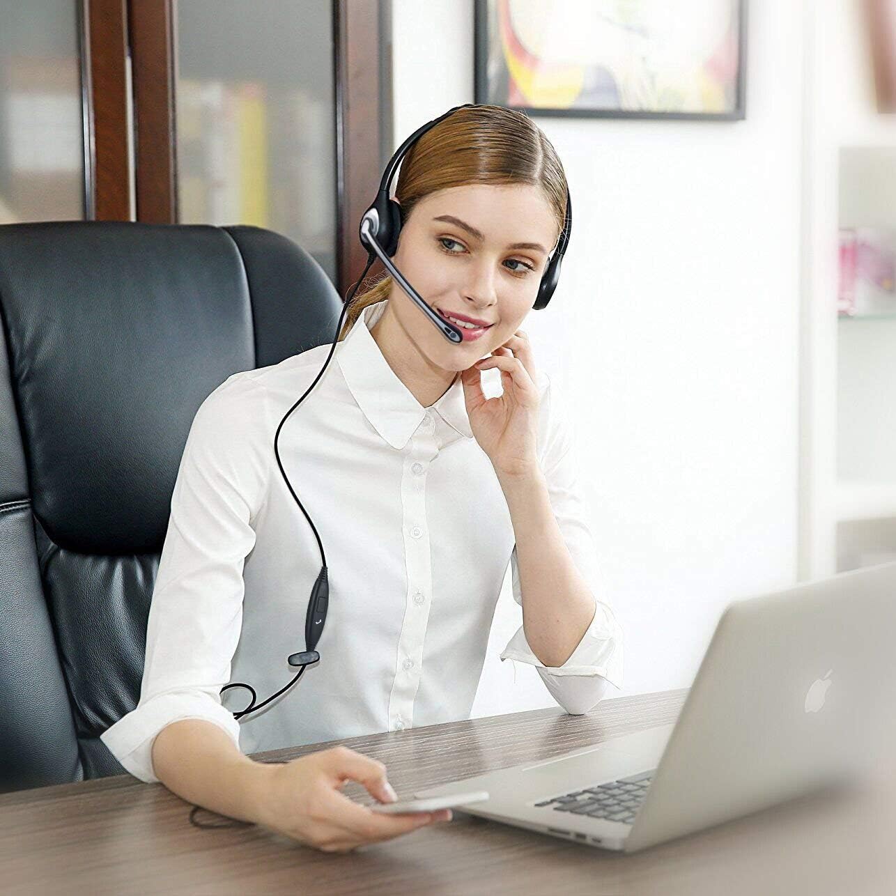Binaurales Headset mit Noise Cancelling Mikrofon, 3.5mm (Binaural)