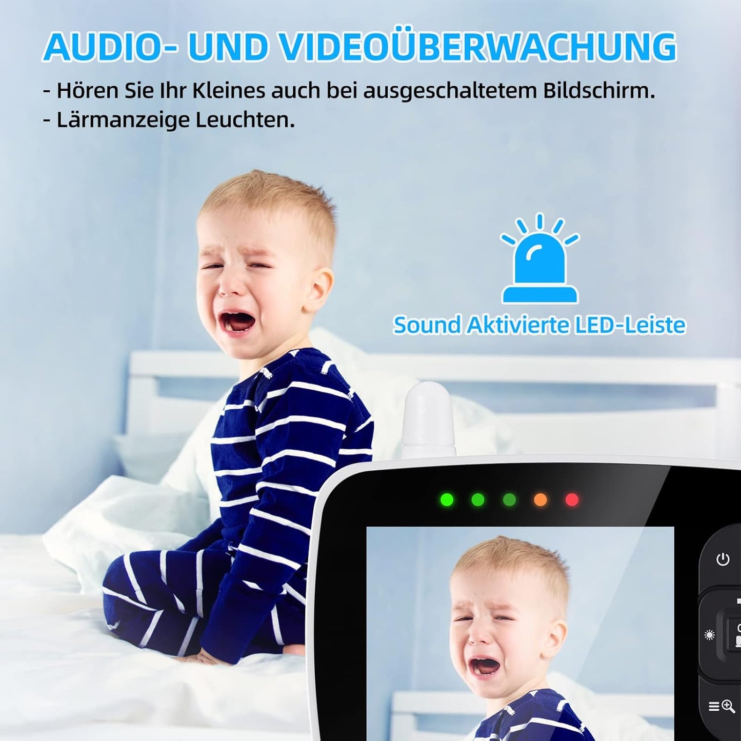 Video Babyphone mit Kamera und Nachtsicht, Set