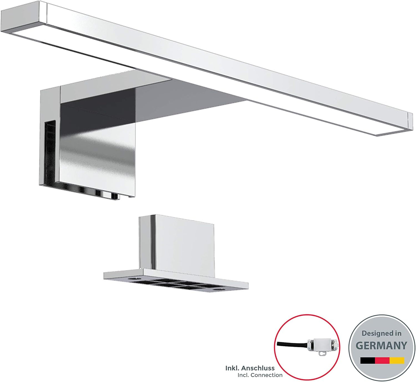 Spiegelleuchte für Bad, Chrom 30 cm