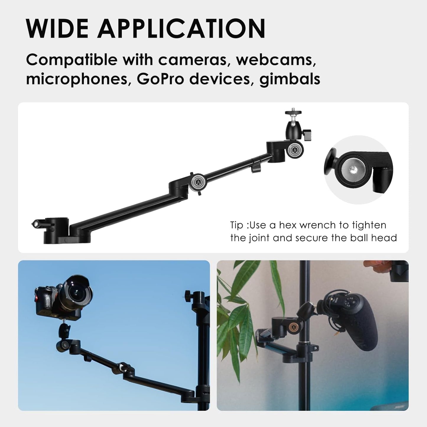 Vielseitiger Stativarm, Titanrig Arm Z