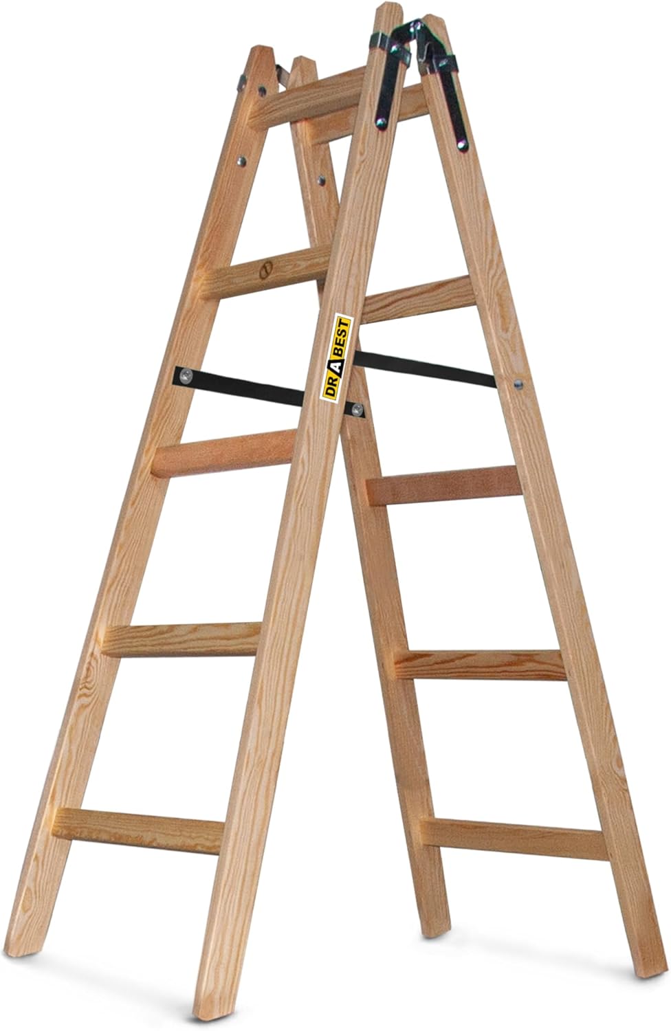 Holzleiter für Malerarbeiten, klappbar (2x5 Sprossen), 2x5 stufen