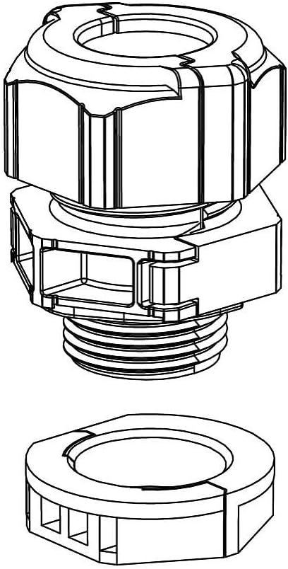 Teilbare Kabelverschraubung V-TEC TB20 06-08